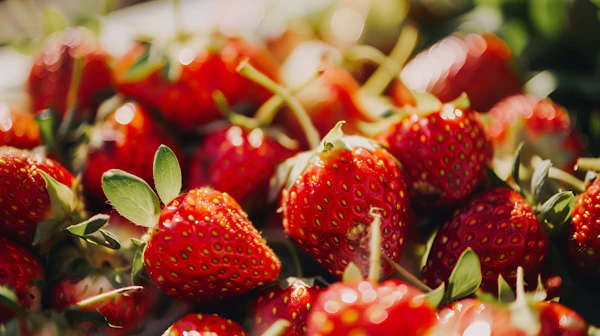 Summer Strawberries in Sunlight