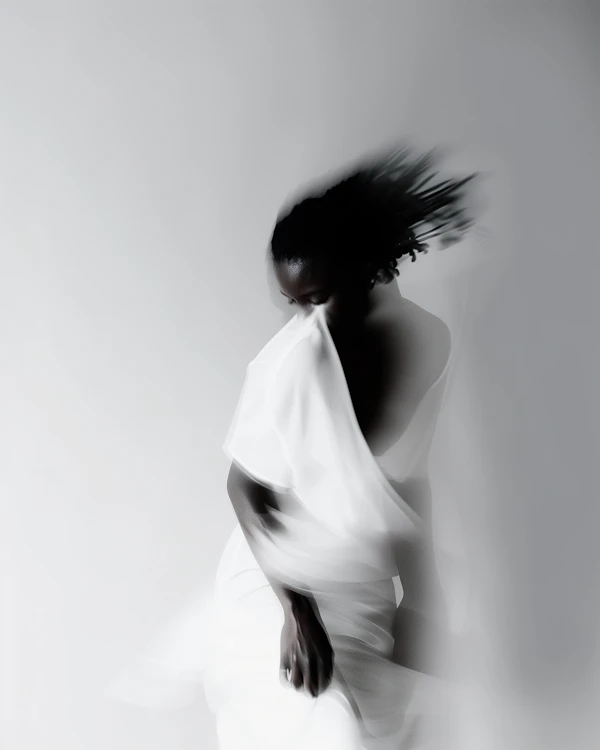 Blurred Woman in Motion