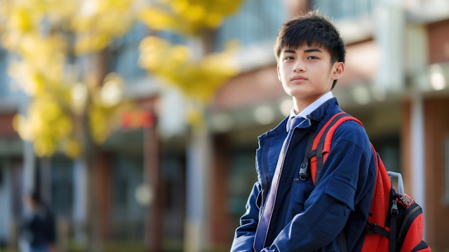 Young Person with Backpack