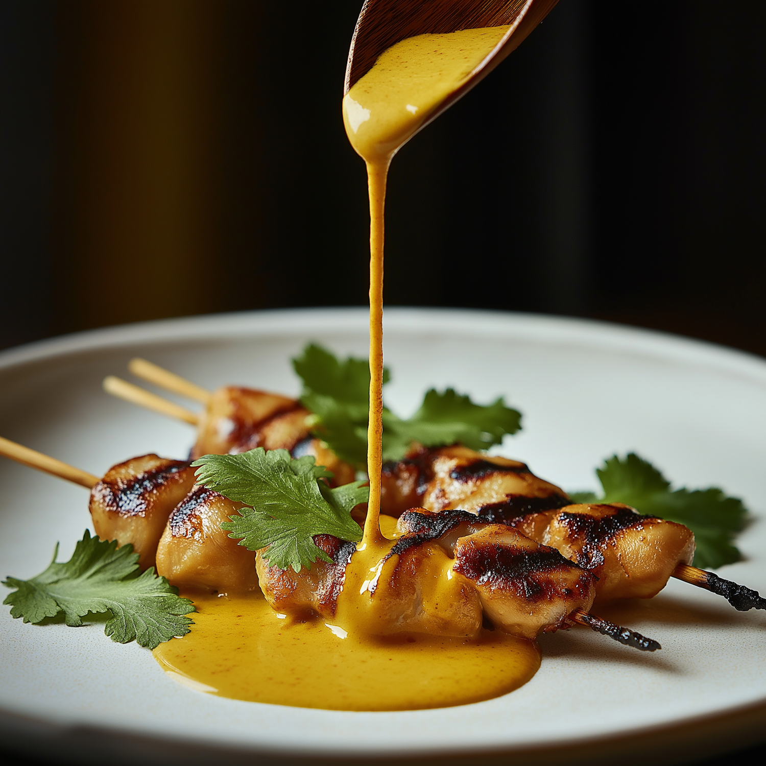 Grilled Chicken Skewers with Sauce