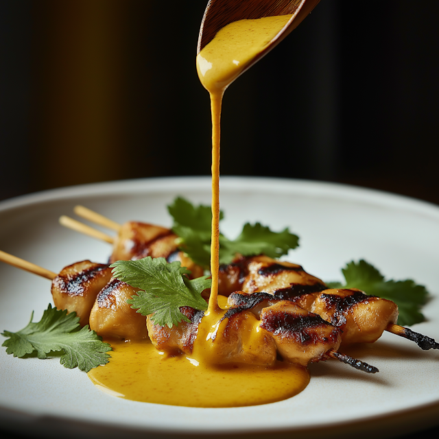 Grilled Chicken Skewers with Sauce