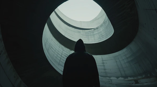Silhouetted Spiral View