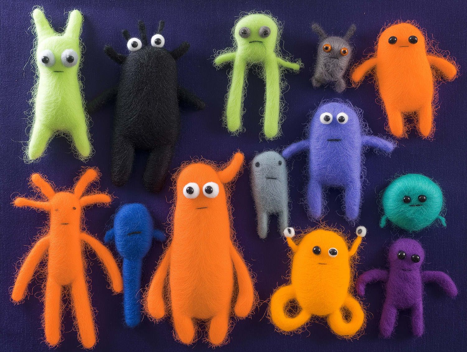 Colorful Plush Creatures