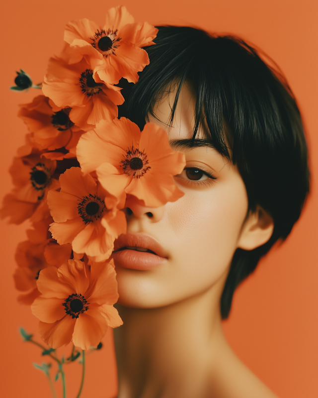 Serene Floral Portrait