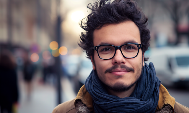 Portrait of a Young Man in the City