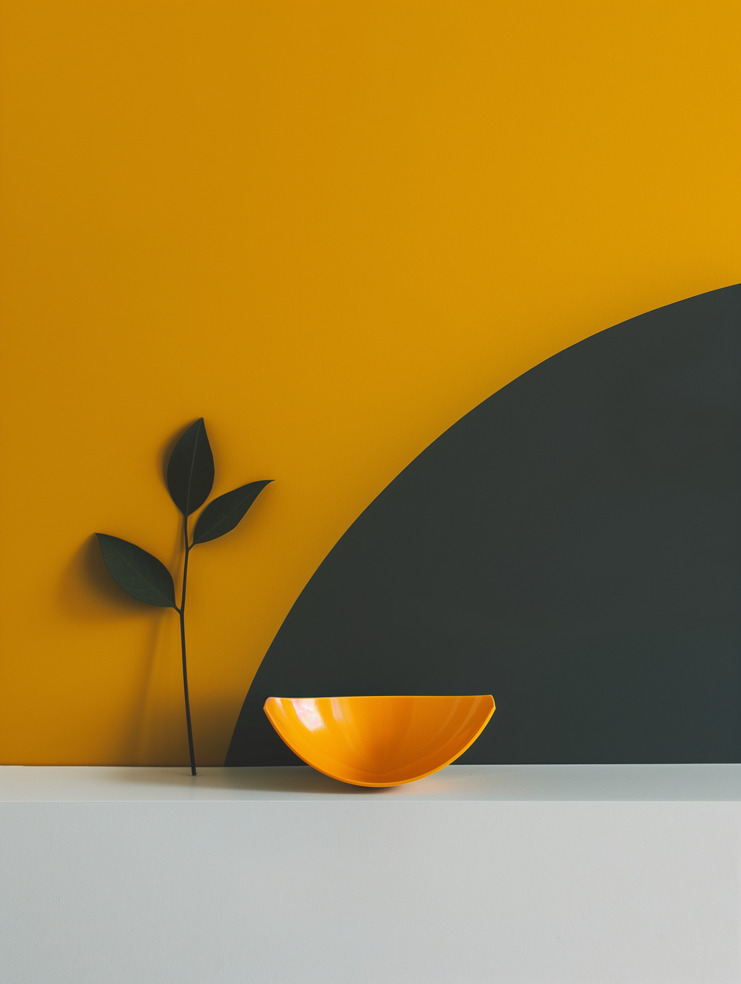 Minimalist Composition with Bold Colors