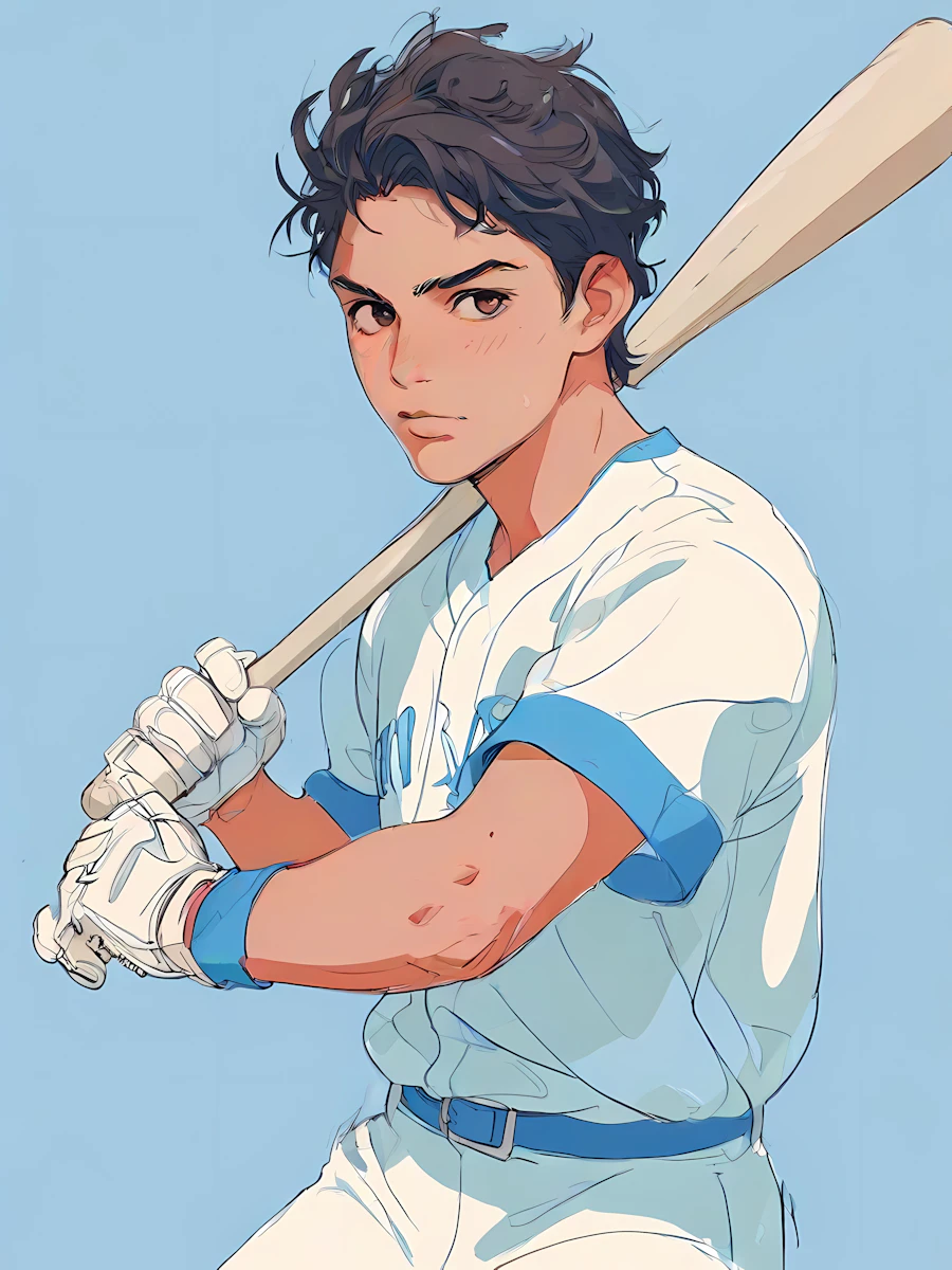Baseball Player Portrait