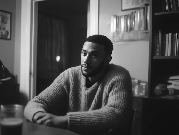 Man in Cozy Setting