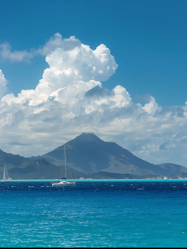 Serene Seascape with Sailboat