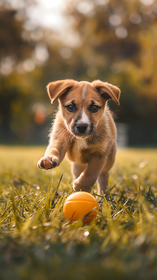 Playful Puppy in the Park