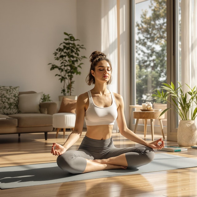 Meditation In Sunlit Room