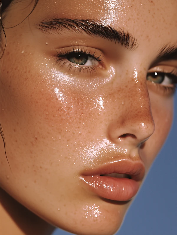 Radiant Freckled Woman