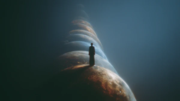 Cosmic Exploration Scene