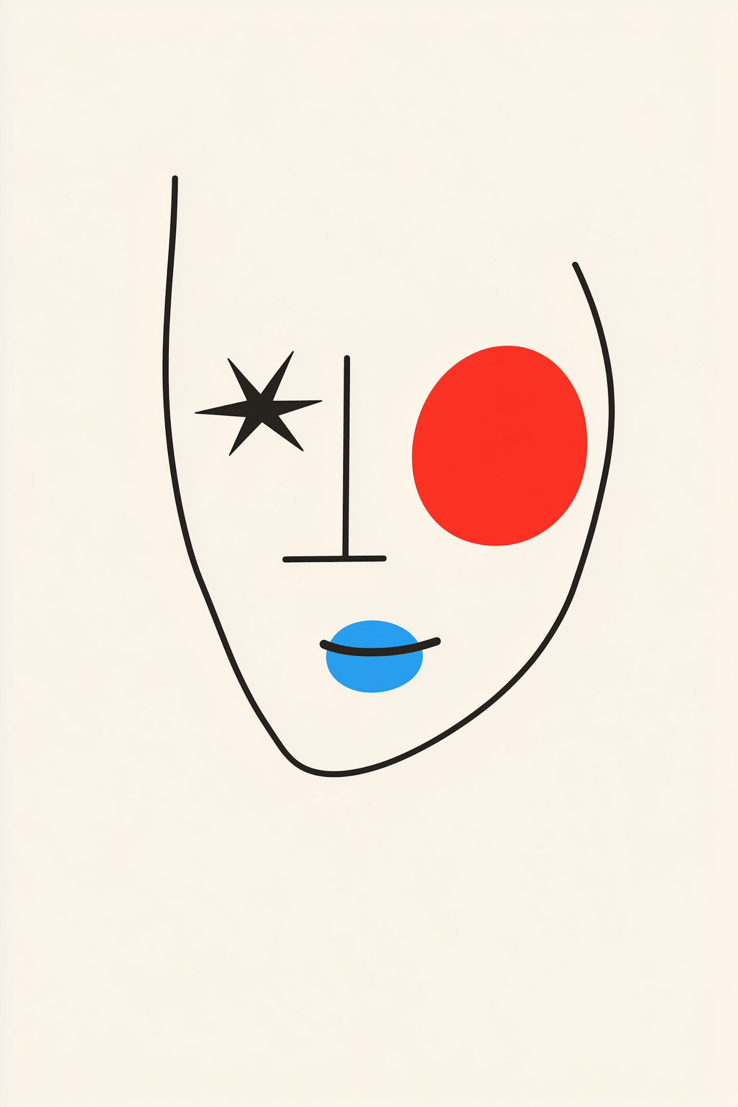 Abstract Minimalist Face