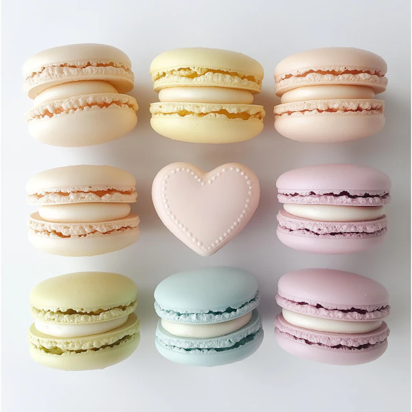 Pastel Macarons Display