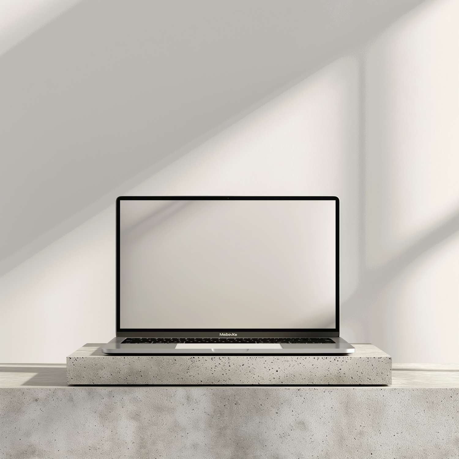 Modern Laptop in Minimalistic Setting