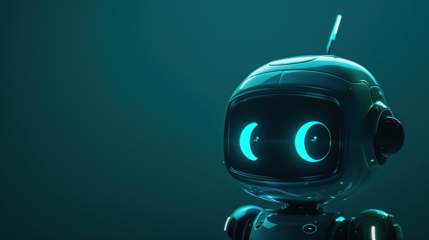 Futuristic Robot with Glowing Eyes