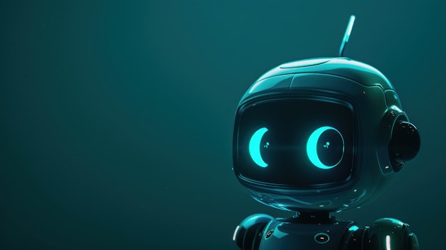 Futuristic Robot with Glowing Eyes