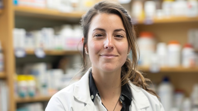 Confident Female Scientist in Laboratory