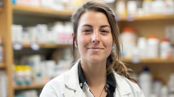Confident Female Scientist in Laboratory