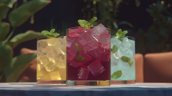 Colorful Beverages Display