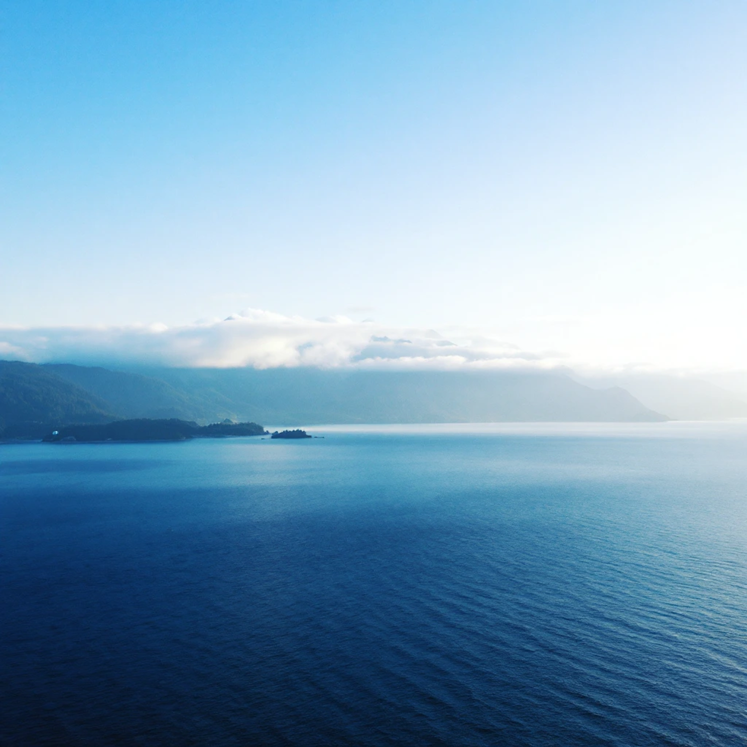 Serene Landscape with Water and Mountains