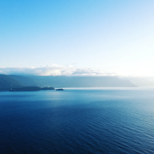 Serene Landscape with Water and Mountains