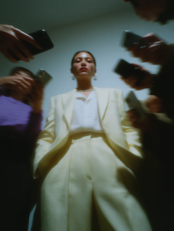 Confident Woman in Suit