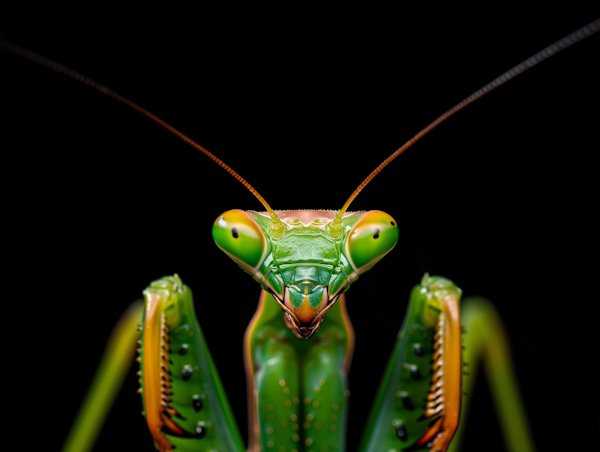 Close-up of Green Praying Mantis