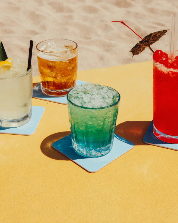 Colorful Beach Beverages