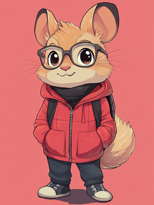 Anthropomorphic Squirrel Character