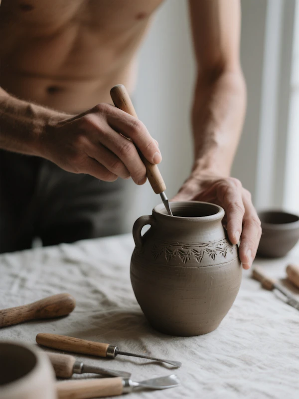 Pottery Crafting Scene