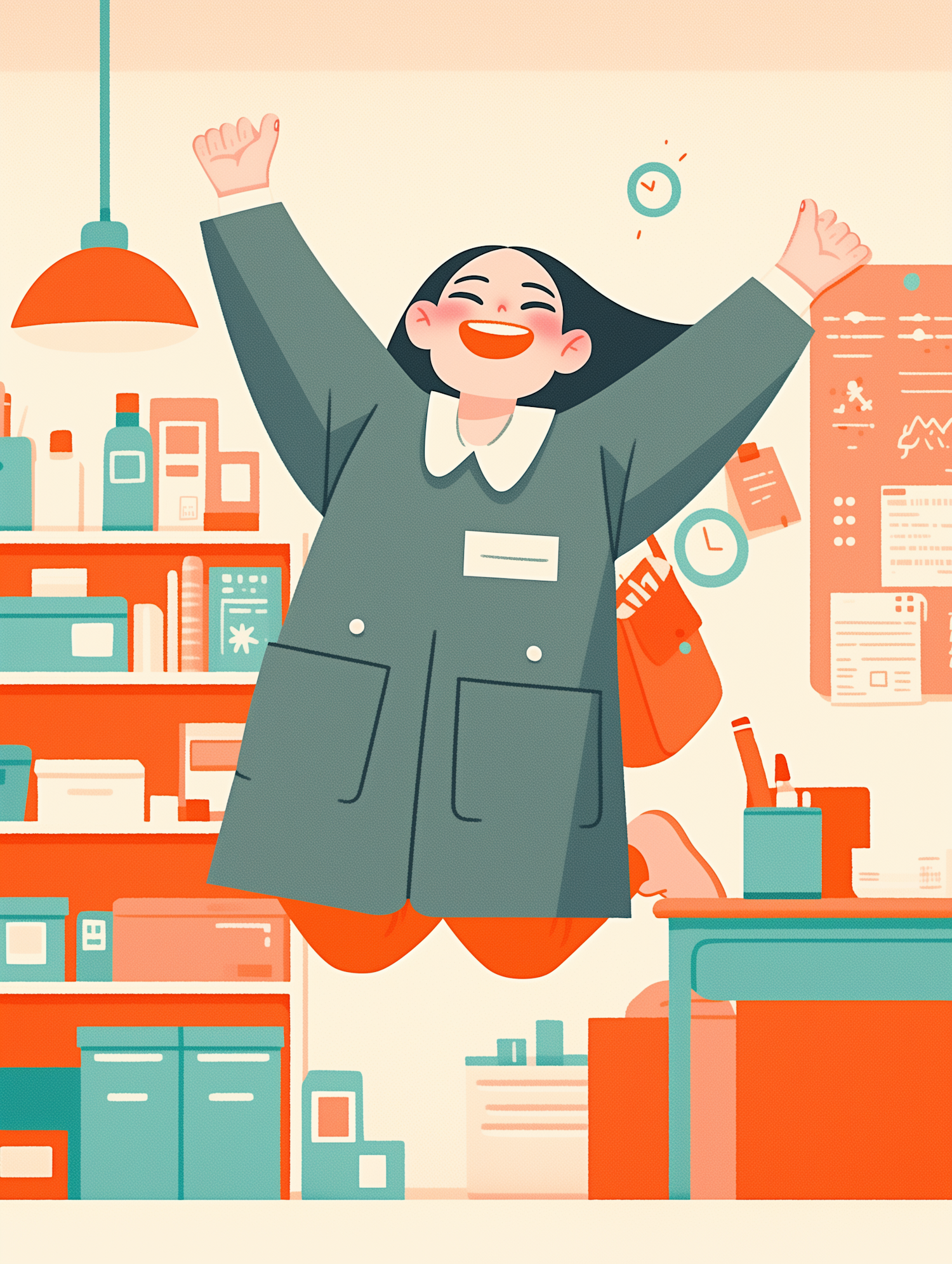 Joyful Scientist in Lab