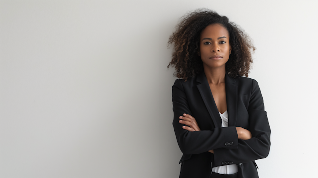 Confident Professional African Woman in Business Attire