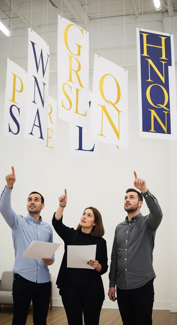 Team Analyzing Banners