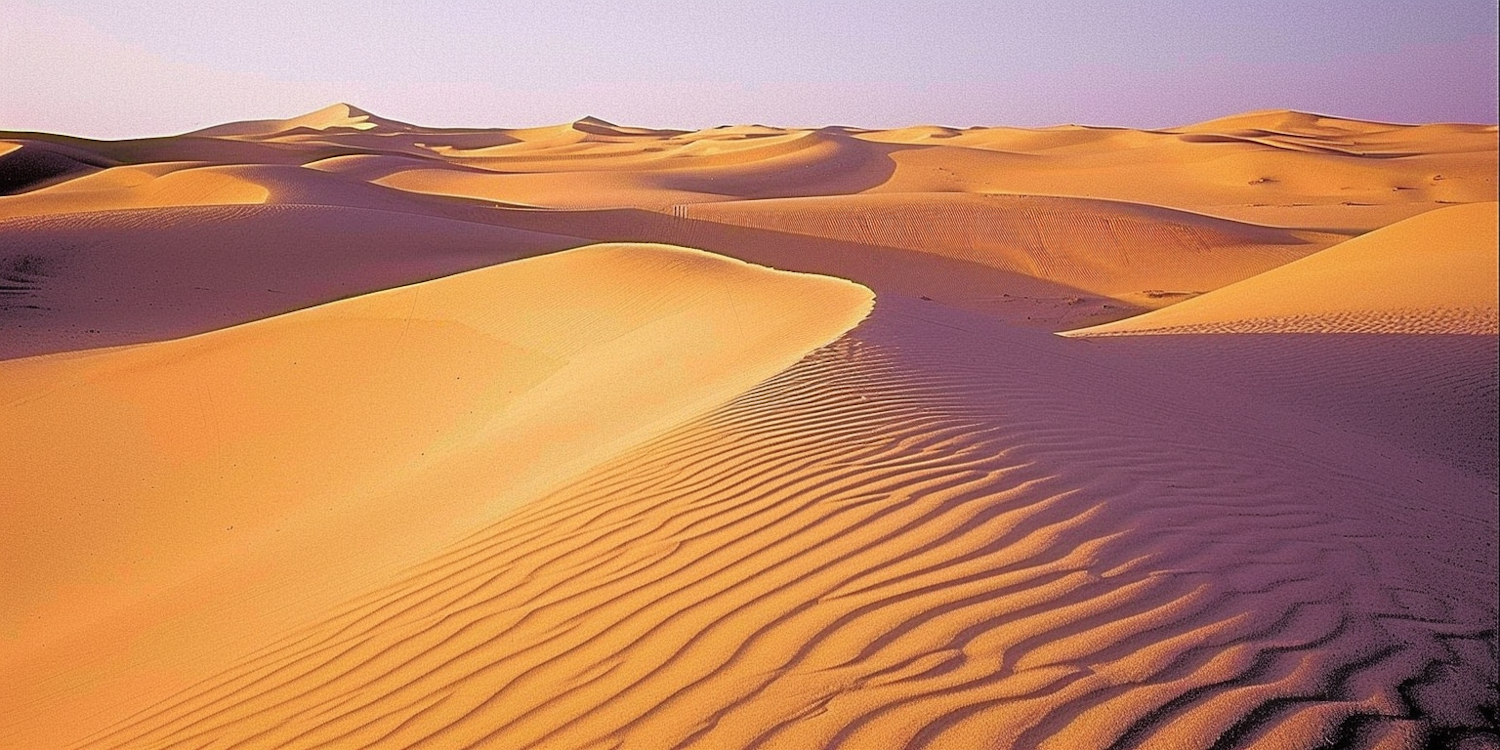 Desert Landscape with Sand Dunes