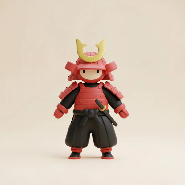 Stylized Samurai Figure