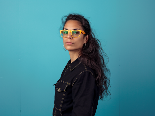 Confident Woman with Stylish Glasses