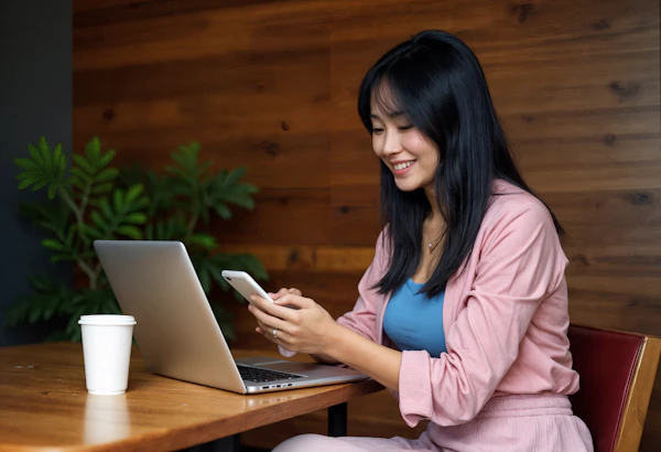 Woman Using Smartphone