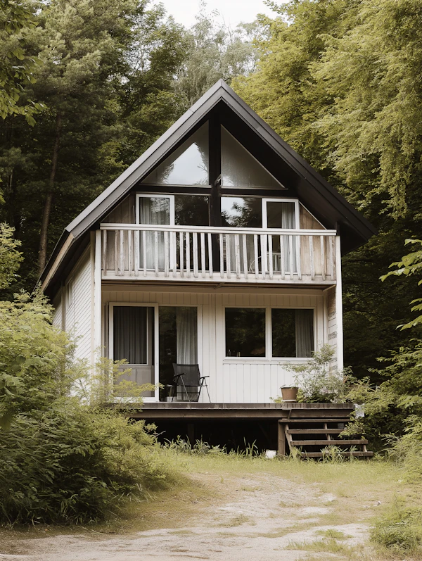 A-frame House in Forest