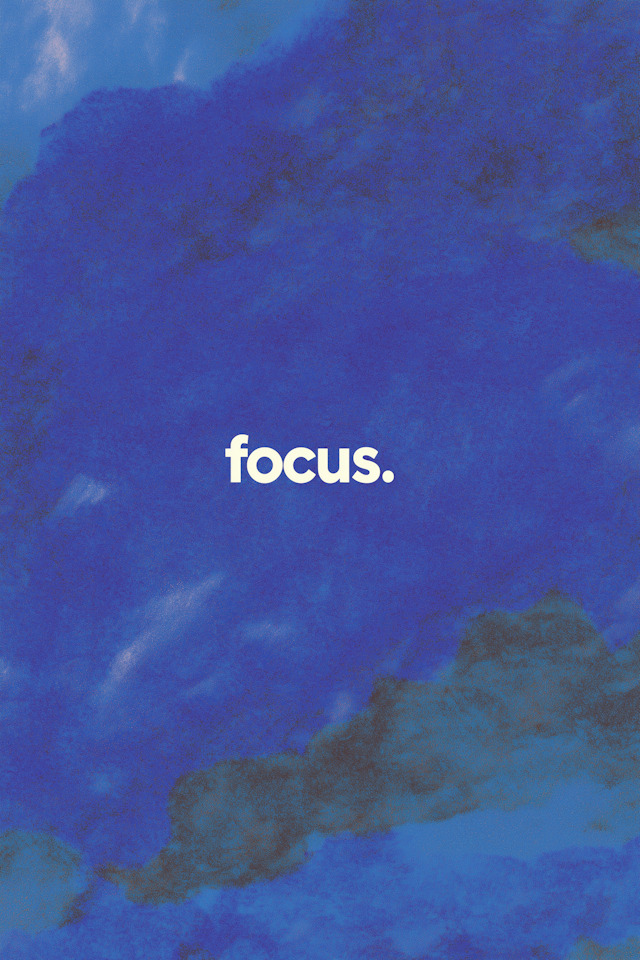 Focus Text on Blue