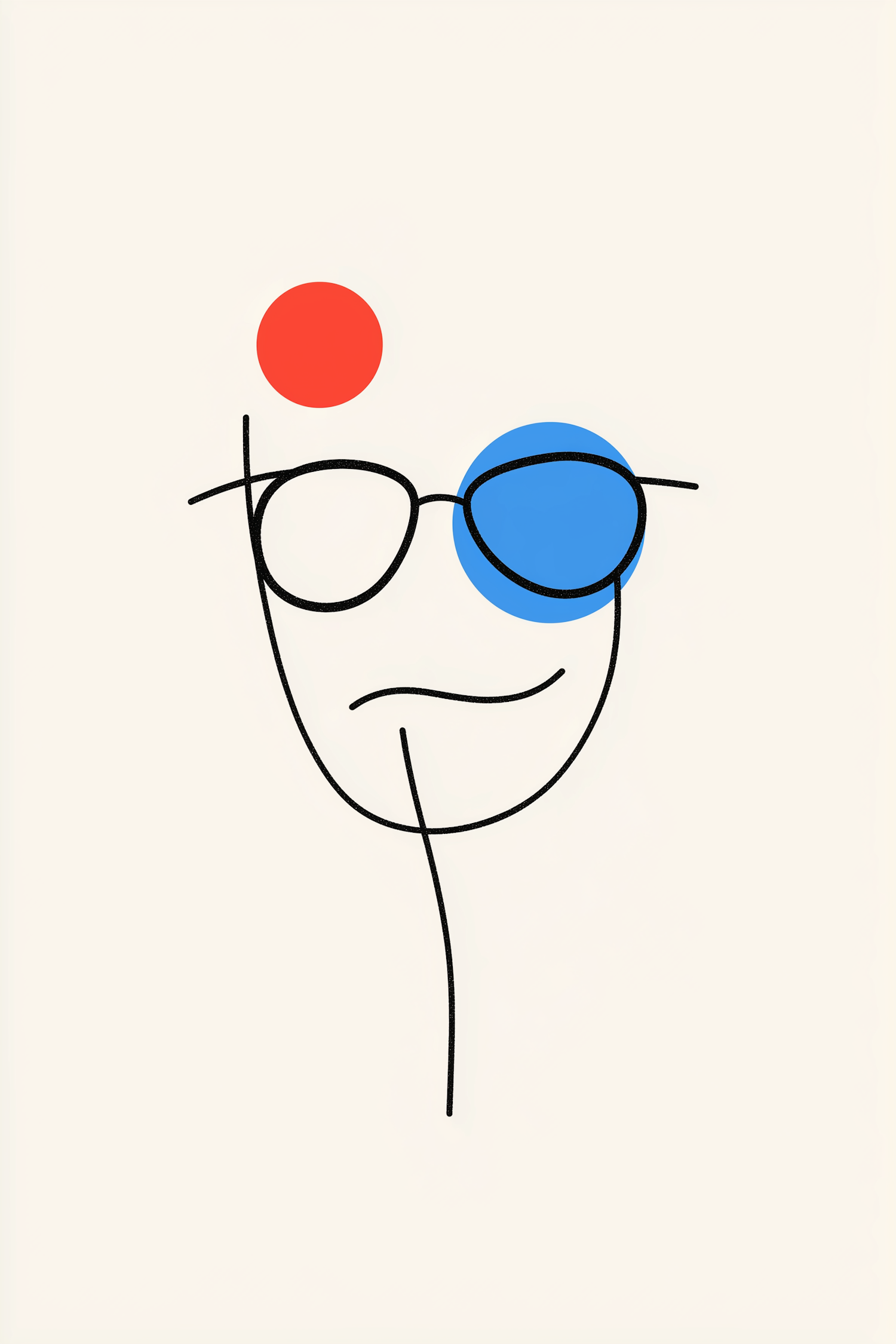 Minimalist Abstract Face Illustration