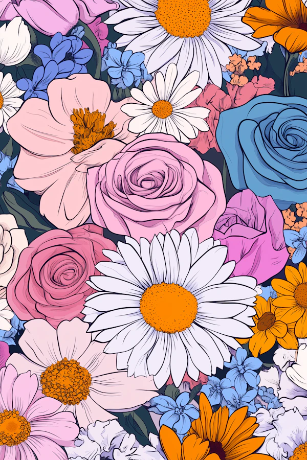 Vibrant Floral Illustration