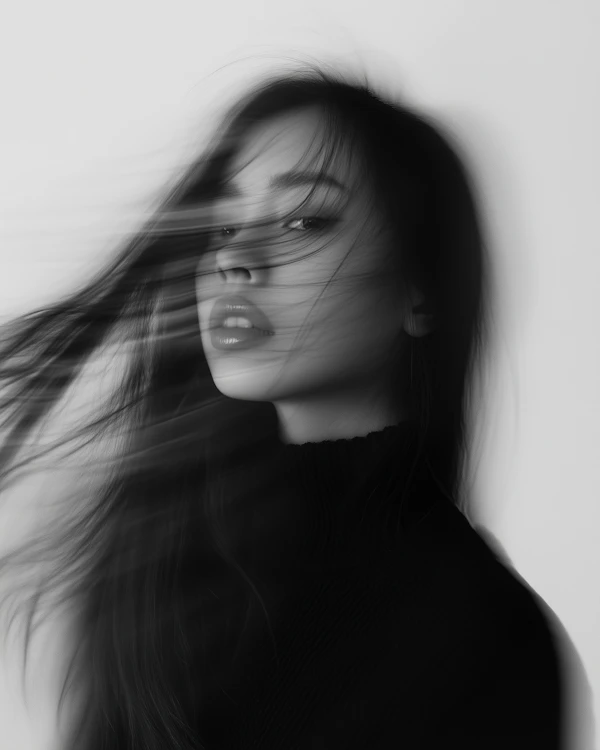 Ethereal Woman in Motion