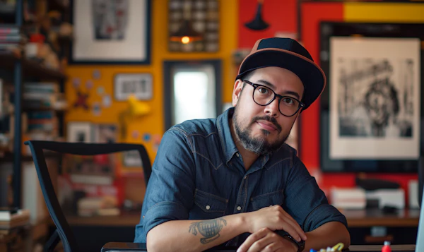 Creative Professional in Eclectic Workspace