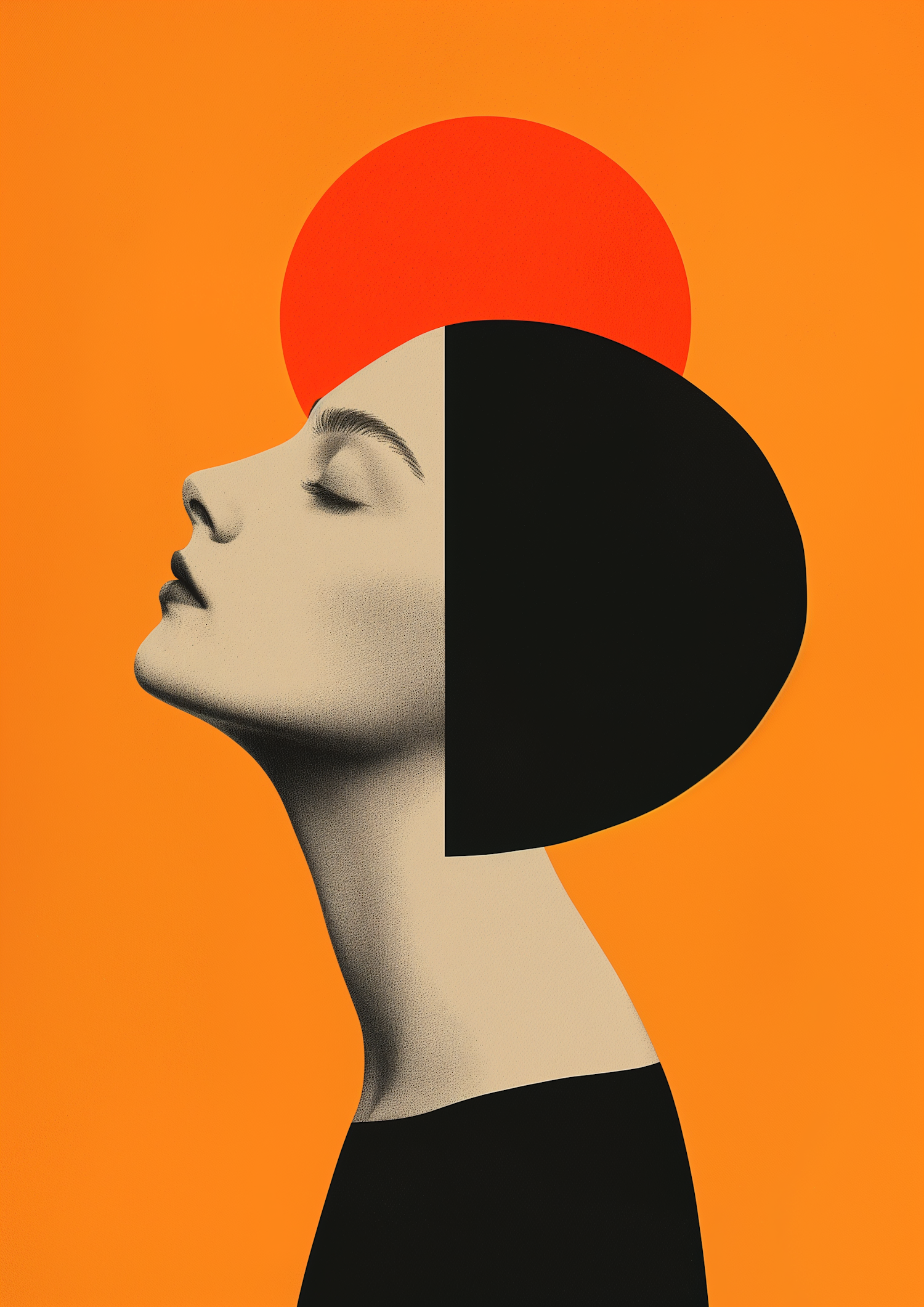 Stylized Abstract Portrait of a Woman