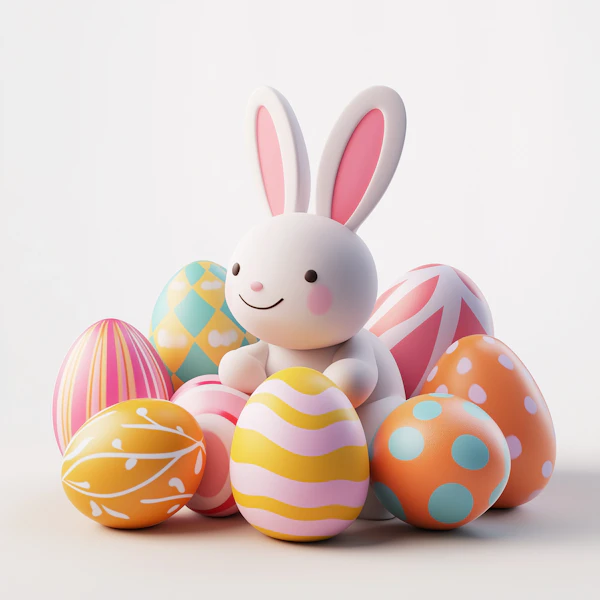 Easter Bunny and Eggs