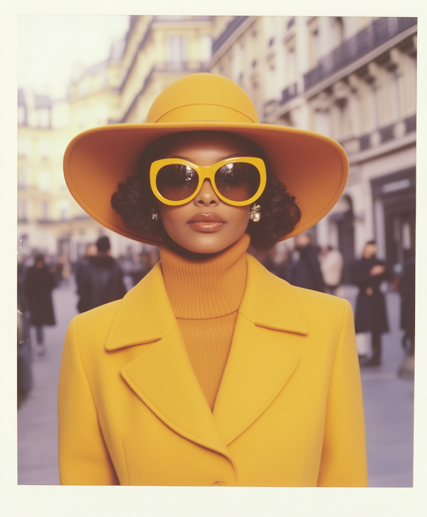 Woman in Monochromatic Yellow Outfit