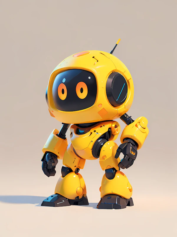Futuristic Yellow Robot