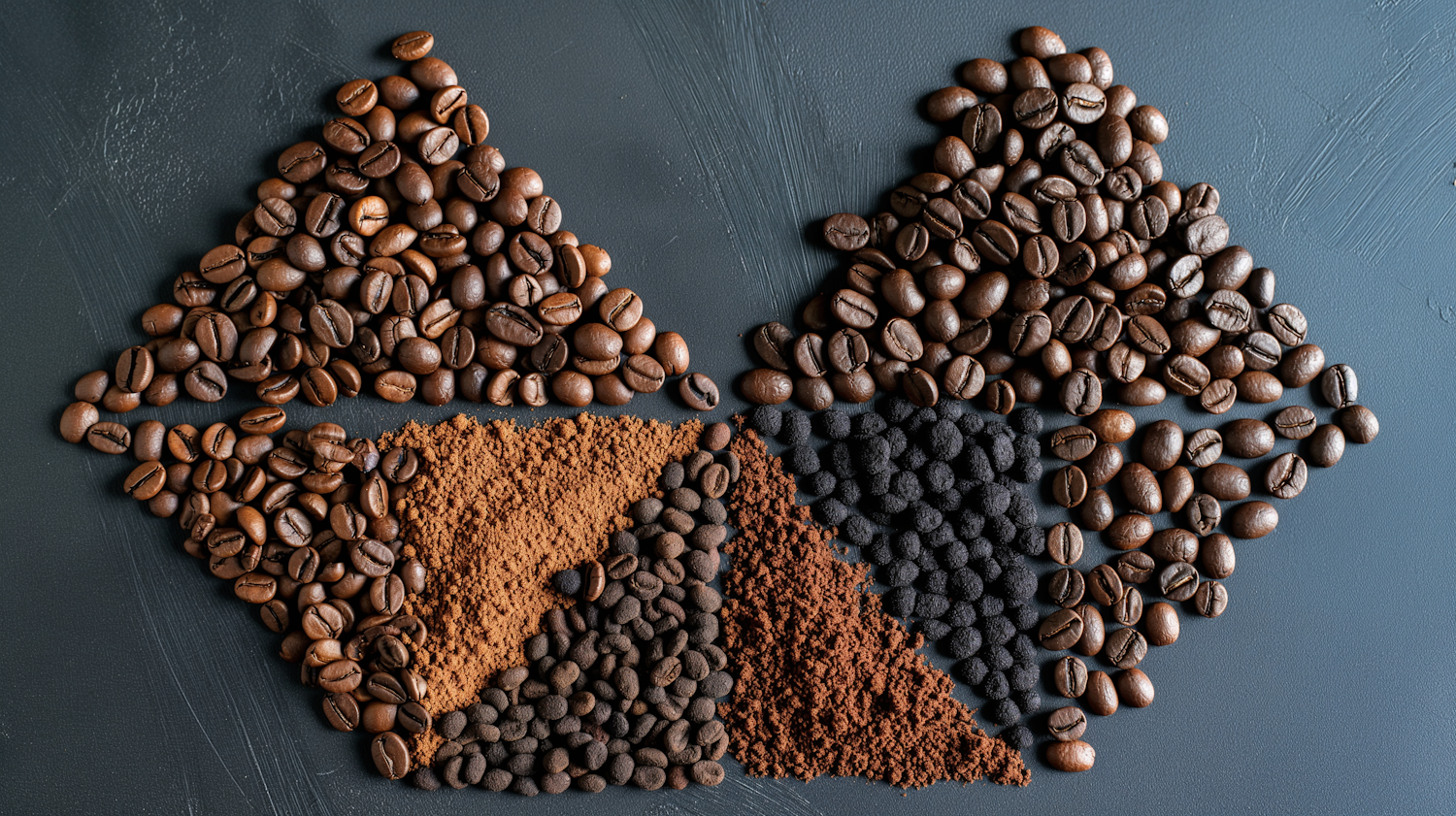 Artistic Arrangement of Coffee Varieties